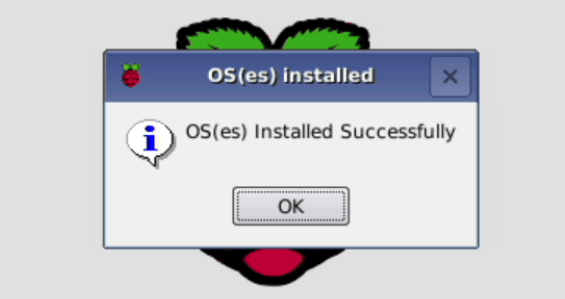 NOOBS Operating System Installed Successfully