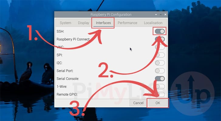 Enable SSH using the Raspberry Pi Configuration Tool