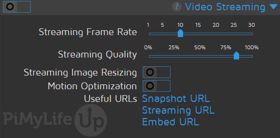 Video Streaming Settings