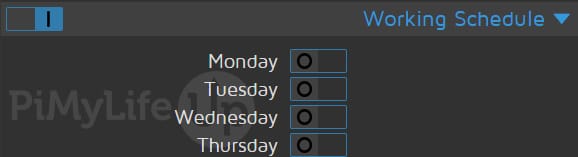 Working Schedule Settings