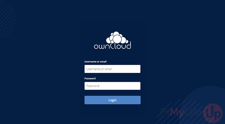 ownCloud Login Page