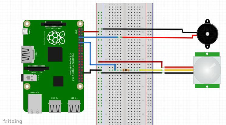 Raspberry Pi Motion Sensor Circuit