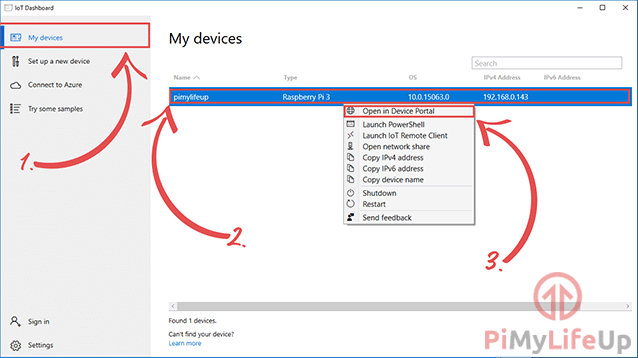 windows 10 iot password