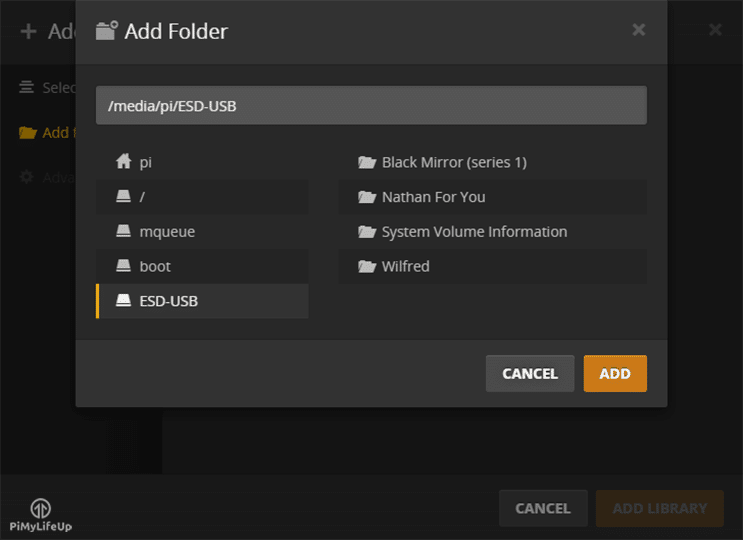 plex media server raspberry pi usb drive