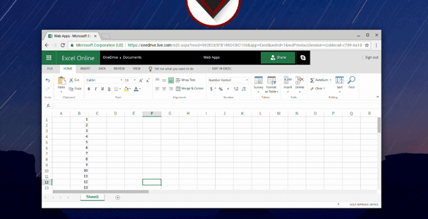 Flint os excel web app