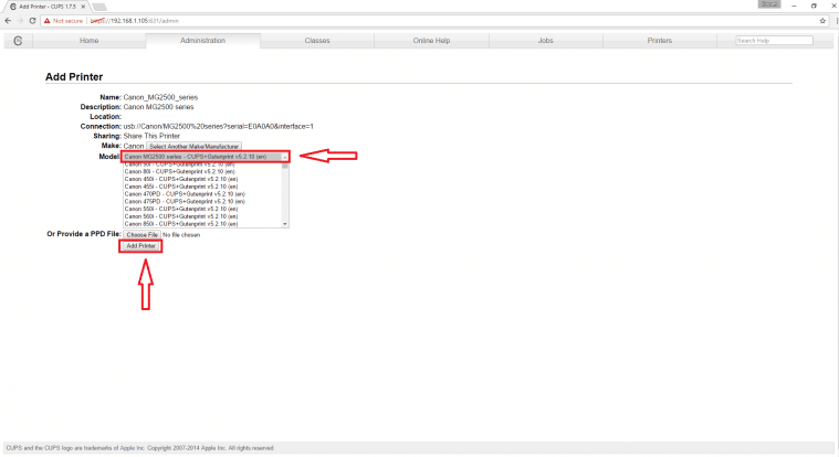 Setting up Network Printer with Raspberry Pi and CUPS