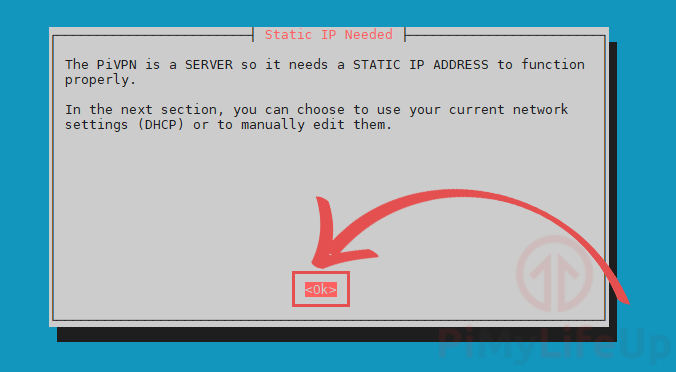 PiVPN Static IP Address Required