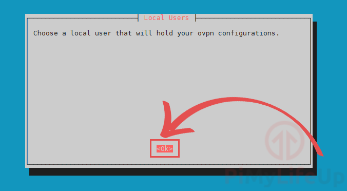 Choose local user to hold config