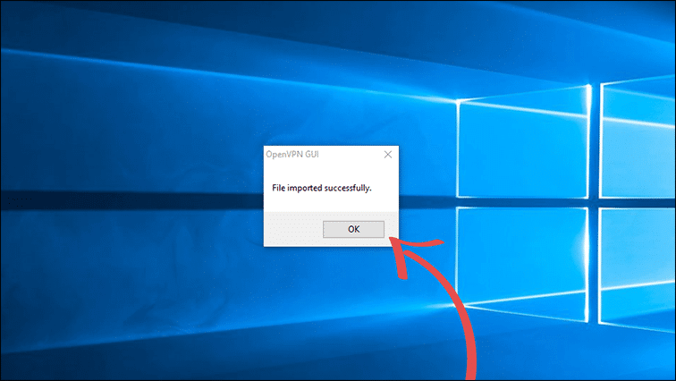 Ovpn file imported successfully