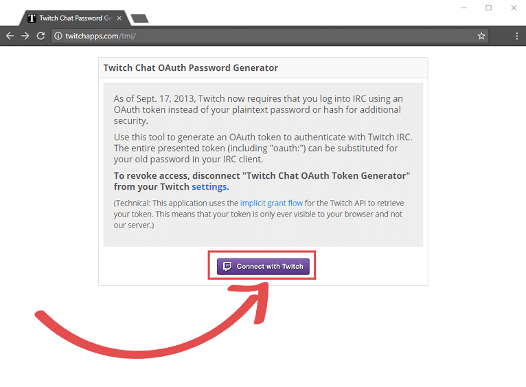 Twitch oauth connection
