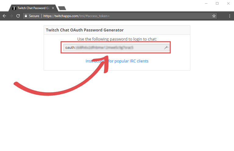 Twitch oauth token