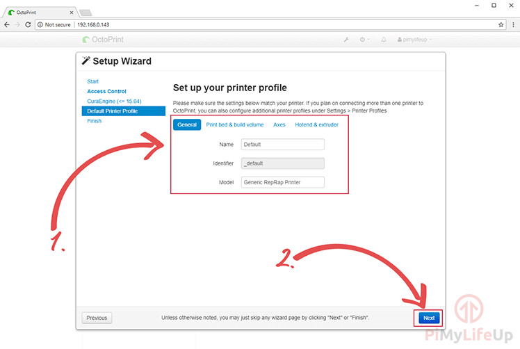 Step 04 - Set up your printer profile