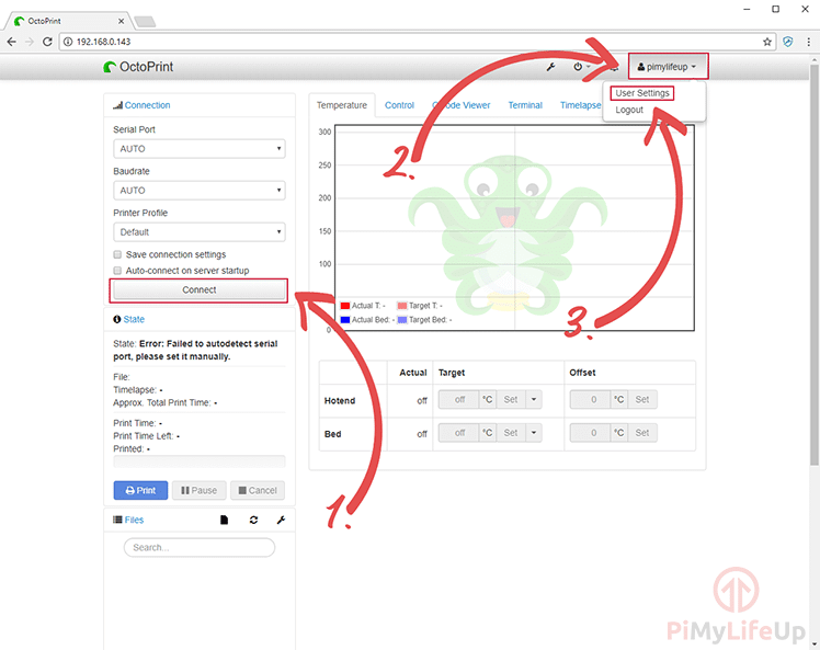 Step 07 - OctoPrint Get API Key