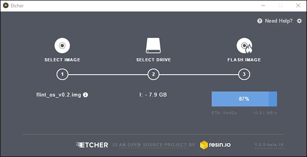 Etcher Write Image