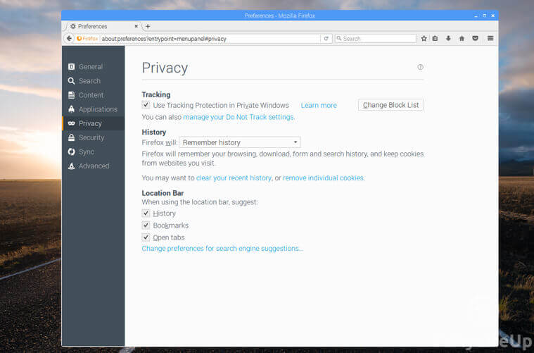 firefox privacy