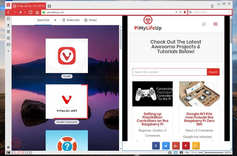 vivaldi side by side browsing