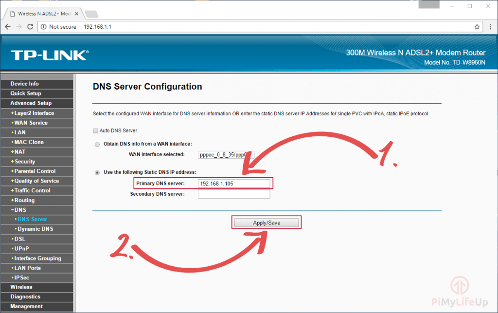 PiHole DNS Configuration