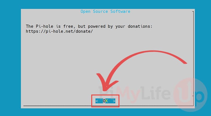 Open Source donation message