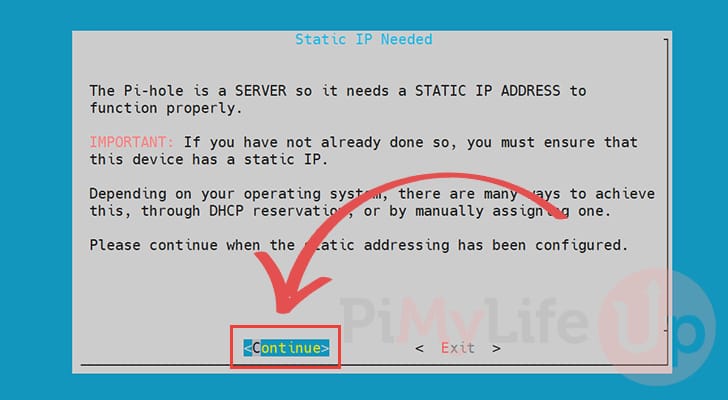Static IP address required for Pi-Hole to Operate