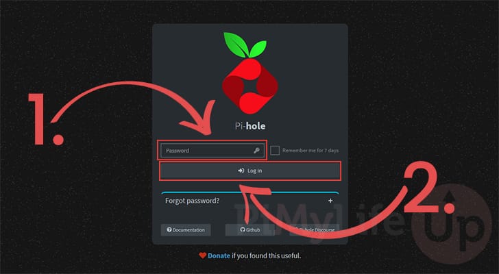 Login to Pi-Hole Web Admin Interface