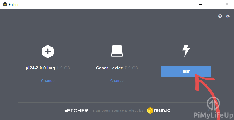 FlightRadar24 Etcher Flash