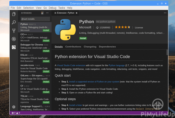 Installing Visual Studio Code on the Raspberry Pi - Pi My Life Up