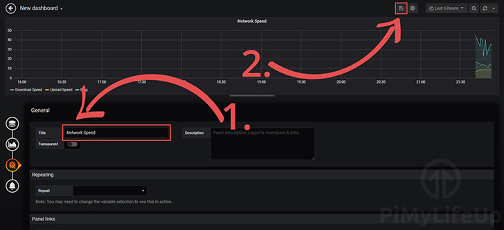 Set Panel Name for Grafana