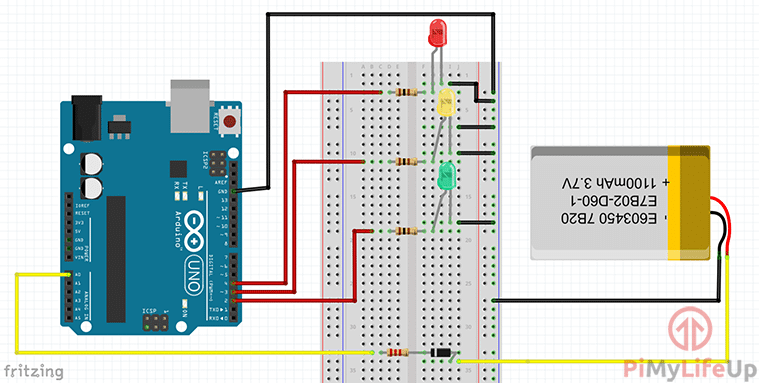 Arduino Battery Tester Circuit