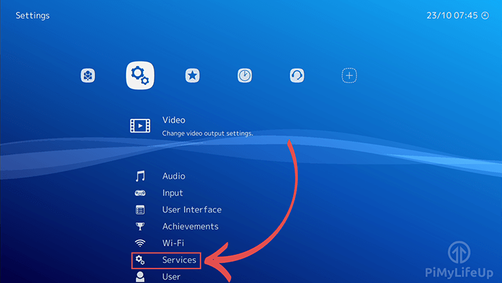 Lakka Settings Menu