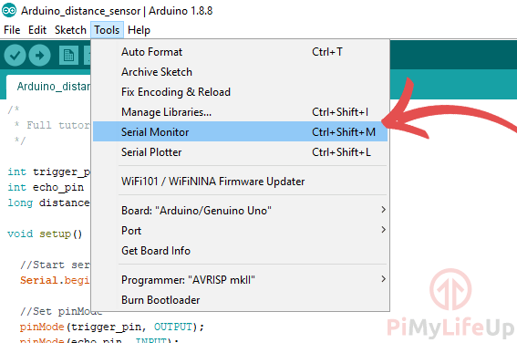 Load Arduino Serial Monitor