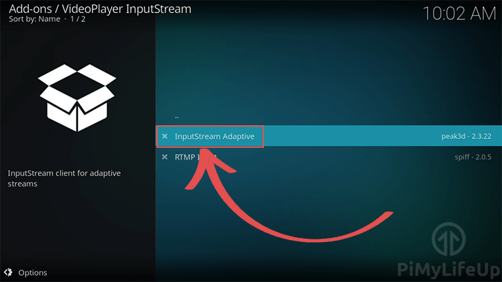 Select InputStream Adaptive