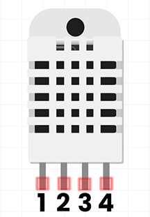 DHT22 Temperature Sensor with numbering