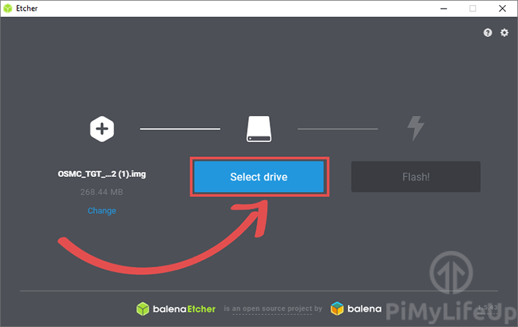 Etcher Select Drive