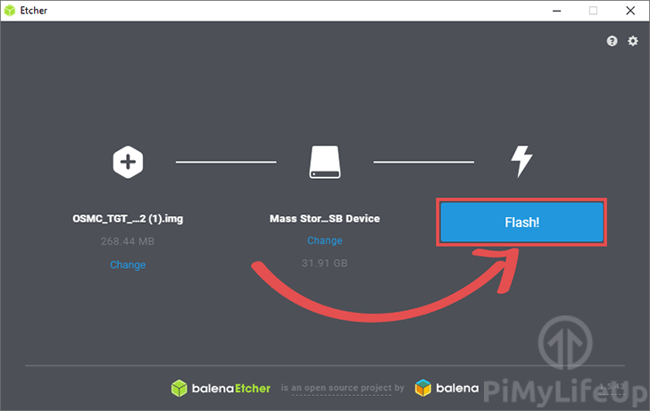 Etcher Flash Image