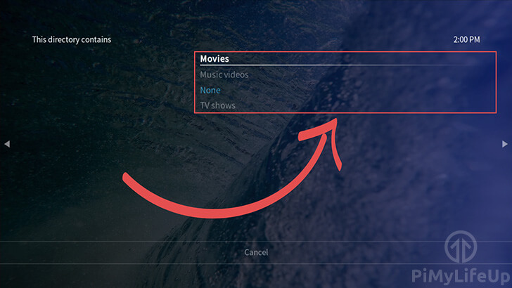 Raspberry Pi Kodi Content Types