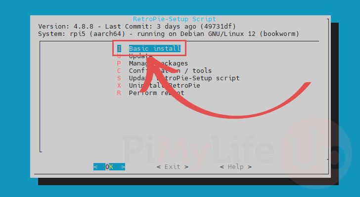 Basic install of RetroPie on the Raspberry Pi