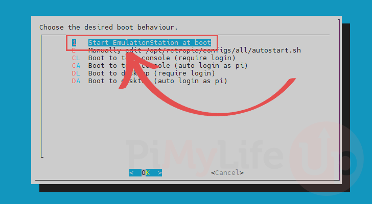 Enable RetroPie EmulationStation to boot at start on your Raspberry Pi