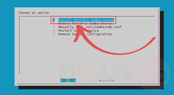 Install RetroPie Samba Shares on the Raspberry Pi