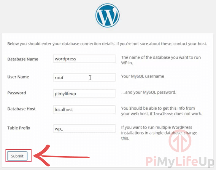 Wordpress Database Connection Details