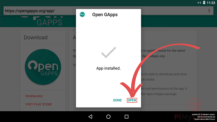 Launch OpenGApps