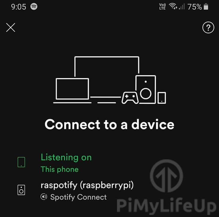 Spotify App Connect to Raspberry Pi