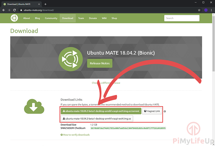Download the Ubuntu Mate Image