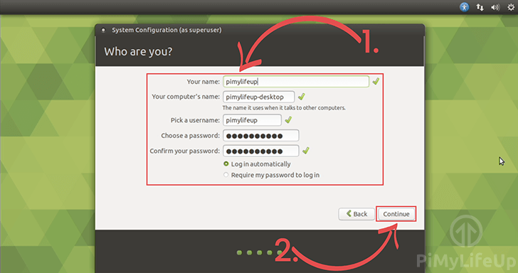 Create Account on Ubuntu Mate