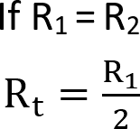 Two Equal Resistors in Parallel Formula 