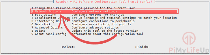 Raspberry Config Network Options