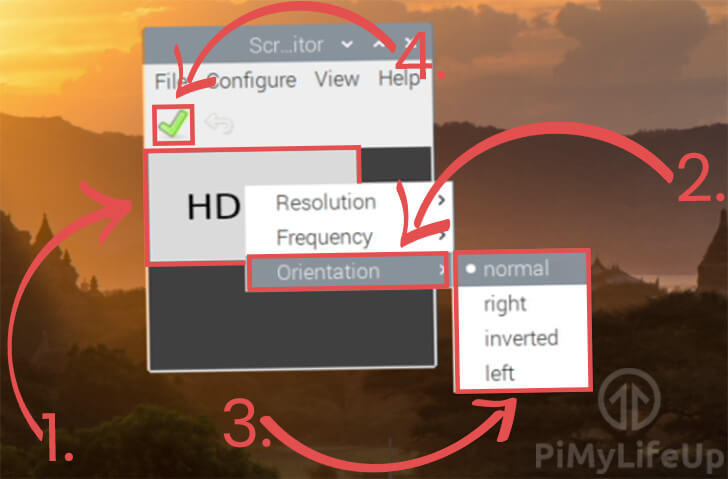 Using the Raspberry Pi Screen Configuration Tool