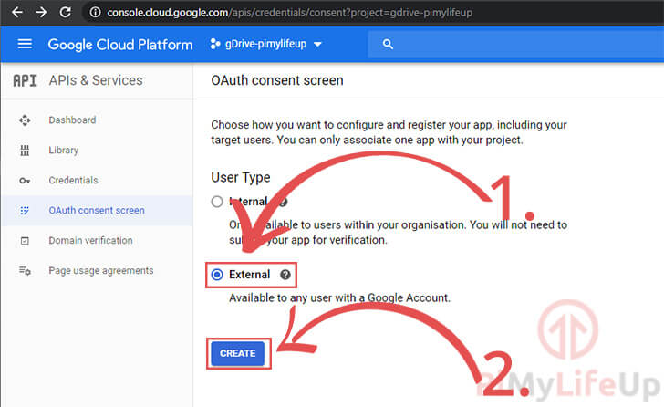 OAuth Consent Screen External