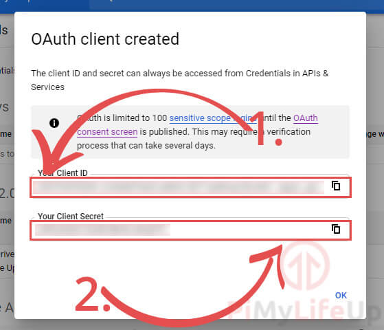 Oauth Client Data Created