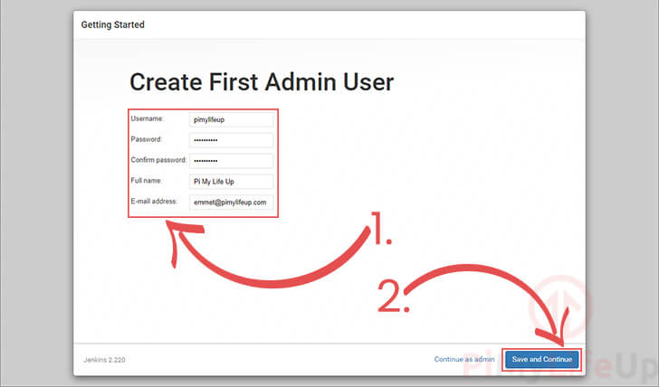 Create Jenkins Admin User