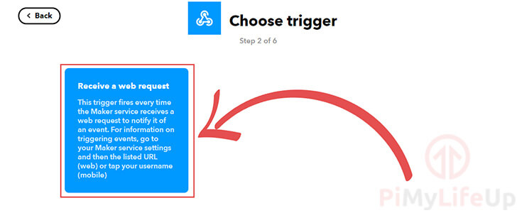 Choose Webhook Trigger